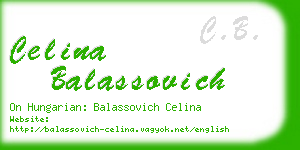 celina balassovich business card